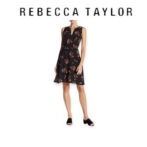 Rebecca Taylor Marguerite Sleeveless ditsy floral bohemian summer dress size 6